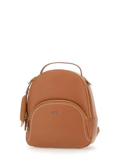 Liu •jo Liu Jo Mahn Leather Tumbled Backpack With Clutch