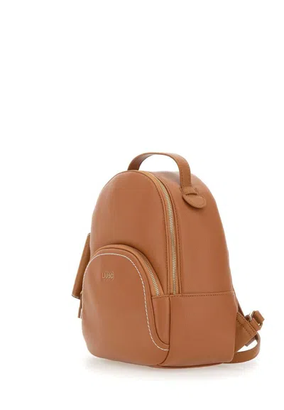 Liu •jo Liu Jo Mahn Leather Tumbled Backpack With Clutch
