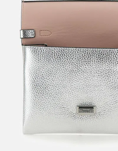 Coccinelle Arlettis Silver Maxi Grain Bag