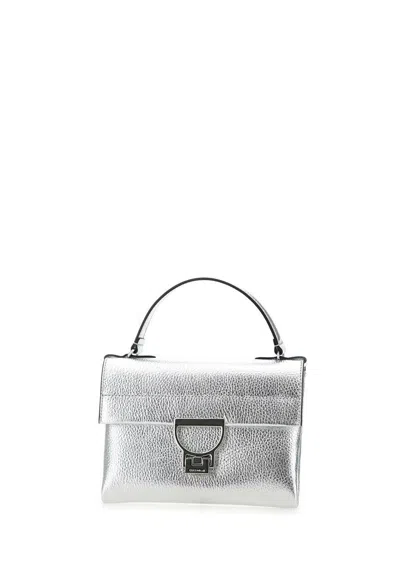 Coccinelle Arlettis Silver Maxi Grain Bag