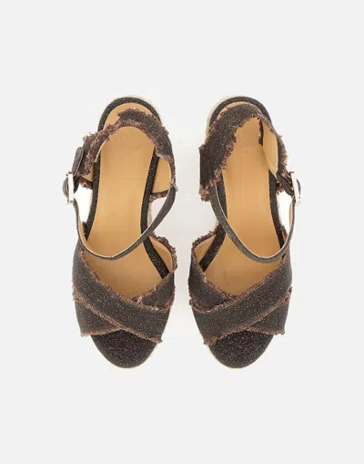 Castaã±er Criss-cross Jute Wedge Platform Espadrilles In Orange
