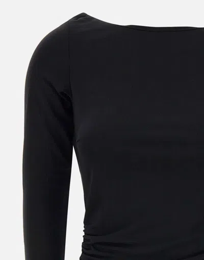 Elisabetta Franchi Daily Viscose Sweater With Open Back In Blue
