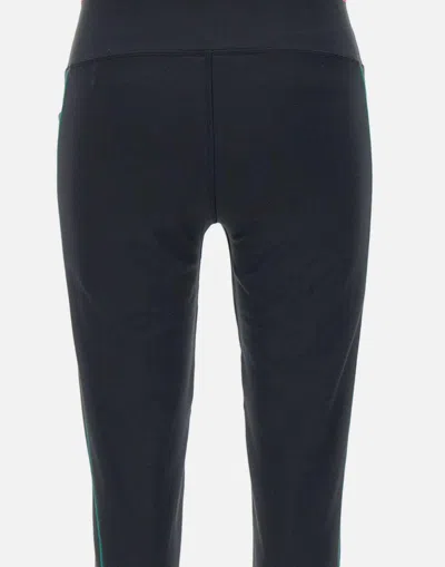 Casablanca High-waisted Sports Leggings With Side Stripe Accents In Black