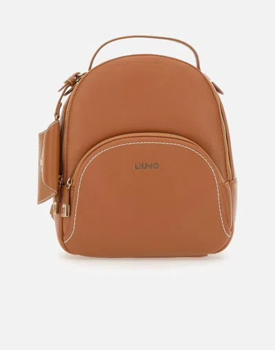 Liu •jo Liu Jo Mahn Leather Tumbled Backpack With Clutch