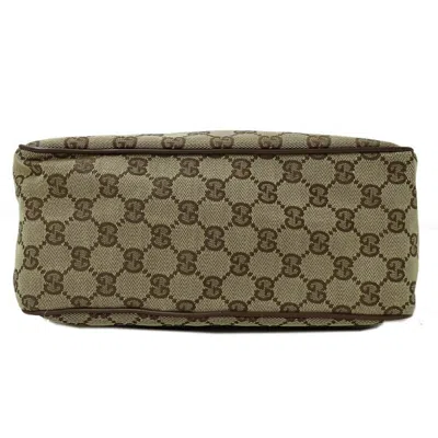 Pre-owned Gucci Beige Brown Gg Canvas Shoulder Bag ()
