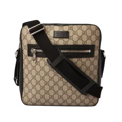 Pre-owned Gucci Beige Brown Gg Supreme Coated Canvas Messenger Bag Shoulder Bag ()