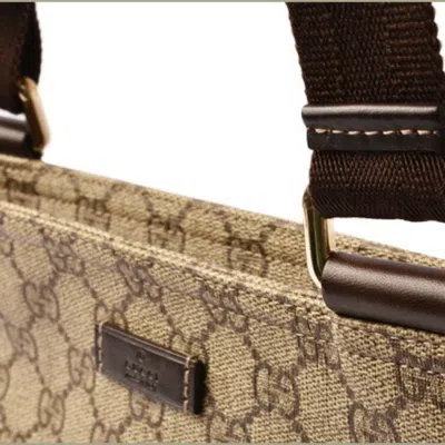 Pre-owned Gucci Beige Brown Gg Supreme Coated Canvas Messenger Bag Shoulder Bag ()