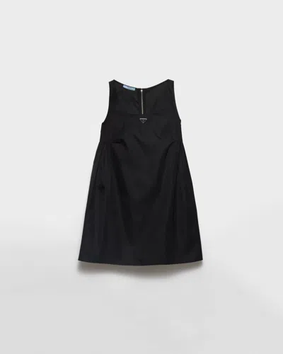 Prada Pouch Re-nylon Mini Dress In Black