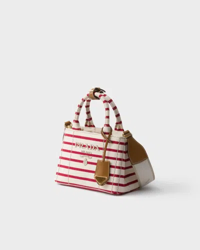 Prada Striped Cotton Canvas Mini-bag
