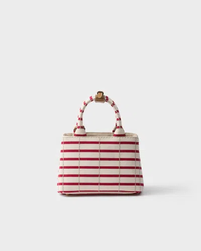 Prada Striped Cotton Canvas Mini-bag