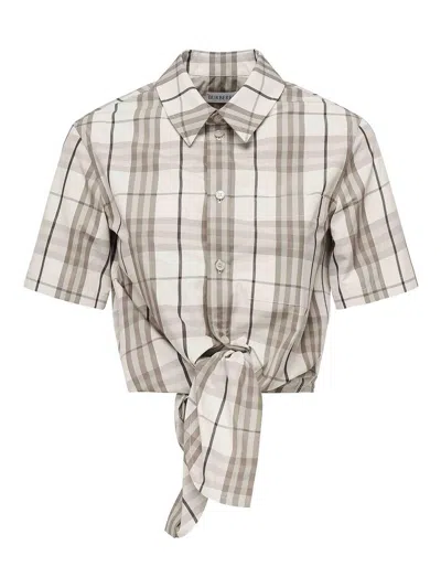 Burberry Camicia In Popeline Ricamato  Donna