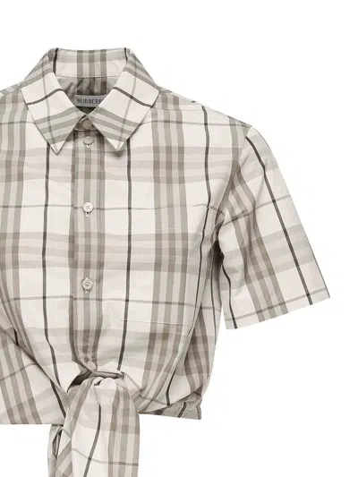 Burberry Camicia In Popeline Ricamato  Donna