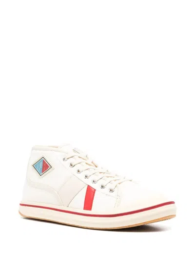 Bottega Veneta Eliot Mid-top Canvas Sneakers In White