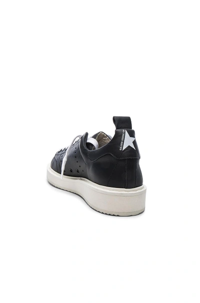 Shop Golden Goose Leather Starter Sneakers In Black & White