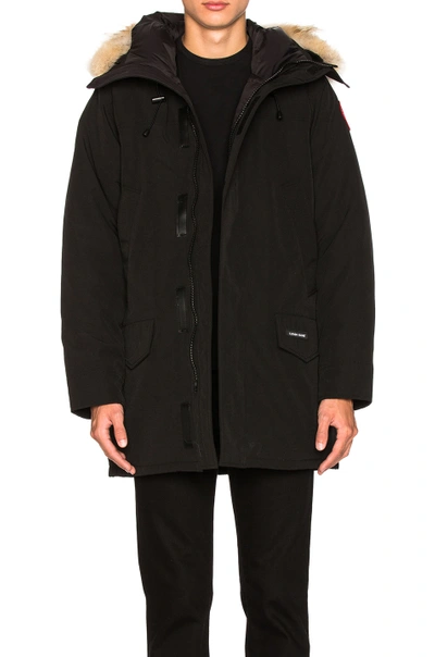 Canada Goose Langford Slim Fit Down Parka With Genuine Coyote Fur Trim In Black