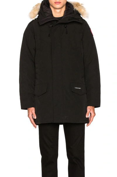 Shop Canada Goose Langford Parka With Coyote Fur Trim In Black