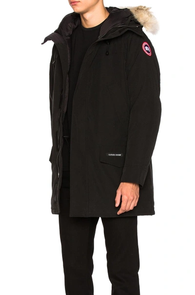 Shop Canada Goose Langford Parka With Coyote Fur Trim In Black