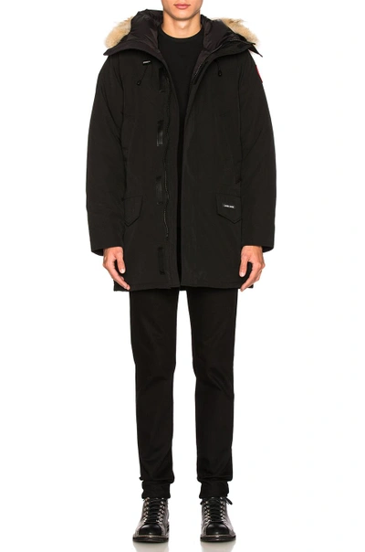 Shop Canada Goose Langford Parka With Coyote Fur Trim In Black