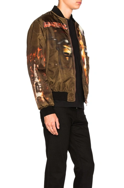 Shop Givenchy Heavy Metal Bomber Jacket In Ebony Brown