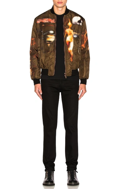 Shop Givenchy Heavy Metal Bomber Jacket In Ebony Brown