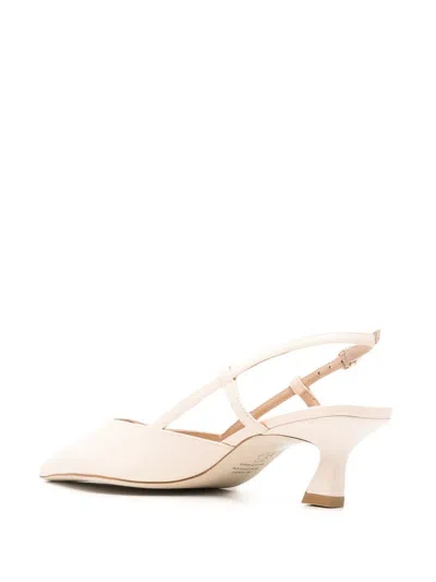 Stuart Weitzman Vinnie Leather Kitten Slingback Pumps