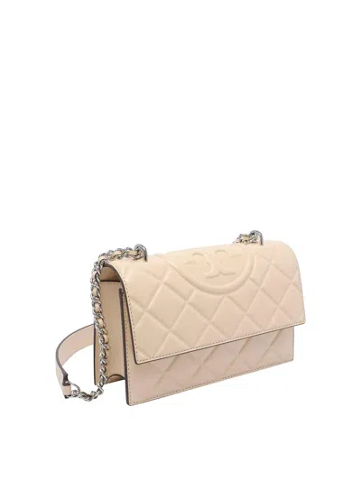 Tory Burch Small Fleming Convertible Shoulder Bag In Neutral
