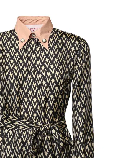 Valentino Este\n\nmidi Twill Dress With All The