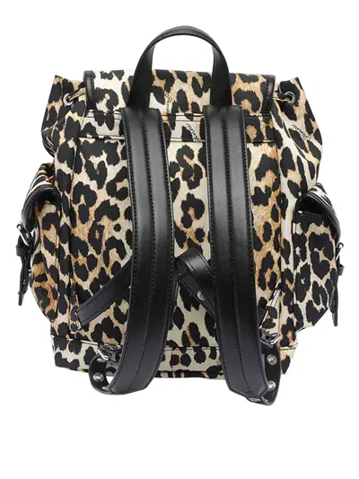 Ganni Women Animalier Print Nano Backpack In Animal Print