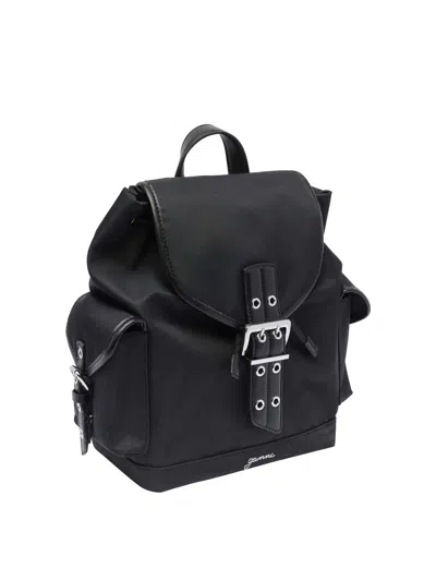 Ganni Small Bucky Backpack In Black