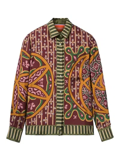 La Doublej Eclipse Placee Yellow In Silk Twill