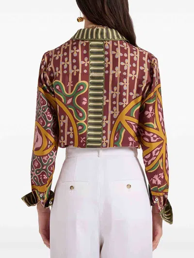 La Doublej Eclipse Placee Yellow In Silk Twill