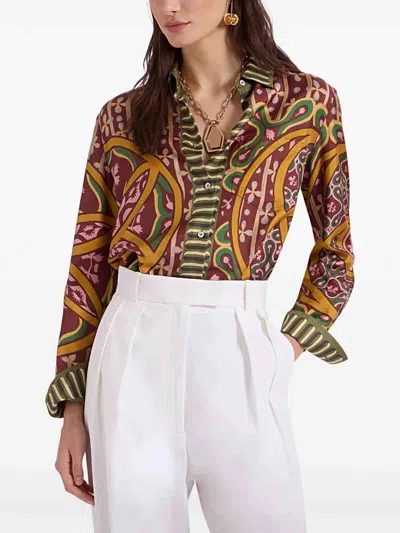 La Doublej Eclipse Placee Yellow In Silk Twill