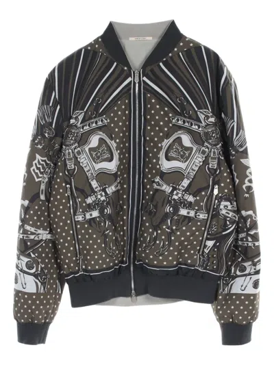 Pre-owned Hermes 2010s Cheval Bandana-print Bomber Jacket