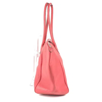 Pre-owned Hermes Paris Bombay Red Color Taurillon Clemence Leather Boston Bag Shoulder Bag ()