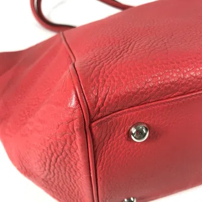 Pre-owned Hermes Paris Bombay Red Color Taurillon Clemence Leather Boston Bag Shoulder Bag ()