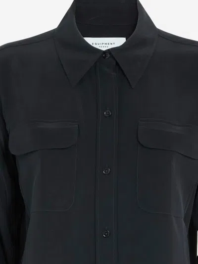 Equipment Silk Shirt In Black
