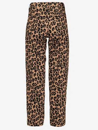 Aspesi Stretch Cotton Pants With Leopard Print