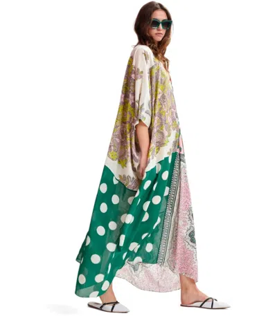 Essentiel Antwerp Hansas Printed Kaftan Combo1 Off White In Multi