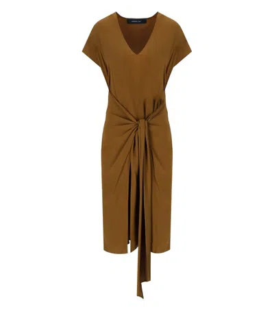 Federica Tosi Brown Dress With Knot