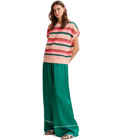 Essentiel Antwerp Hali Multicolored Knitted Top In Animal Print