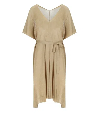 Max Mara Donnola Gold Kimono In Neutral