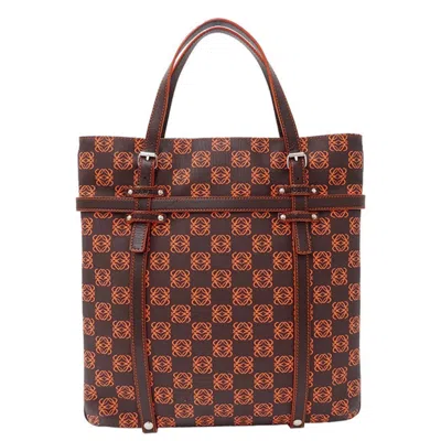 Pre-owned Loewe Brown Orange Pvc Tote Bag ()