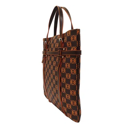 Pre-owned Loewe Brown Orange Pvc Tote Bag ()
