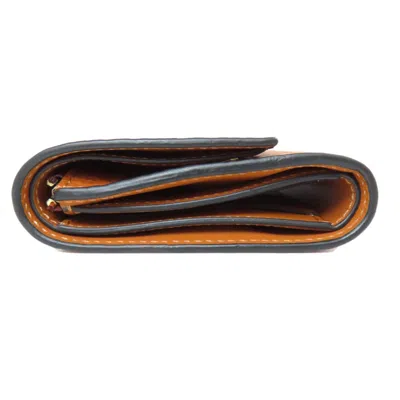 Pre-owned Loewe Repeat Brown Leather Wallet (bi-fold) ()