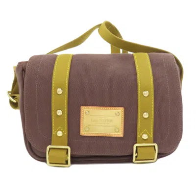 Pre-owned Louis Vuitton Antigua Brown Canvas Shoulder Bag ()