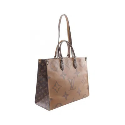 Pre-owned Louis Vuitton Beige Brown Coated Canvas Monogram Pvc Tote Bag ()