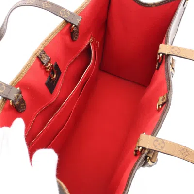 Pre-owned Louis Vuitton Beige Brown Coated Canvas Tote Bag ()