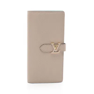 Pre-owned Louis Vuitton Beige Leather Long Wallet (bi-fold) ()
