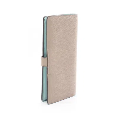 Pre-owned Louis Vuitton Beige Leather Long Wallet (bi-fold) ()