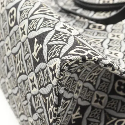 Pre-owned Louis Vuitton Black Gray Canvas Leather Tote Bag ()